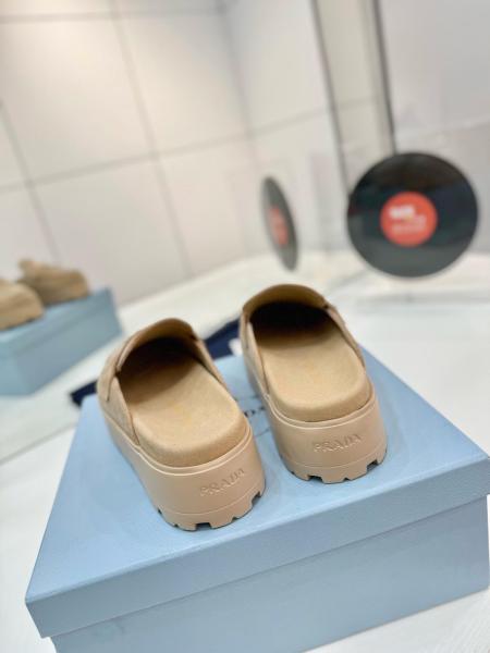 PRADA Closed Toe Slippers Women's Umber
