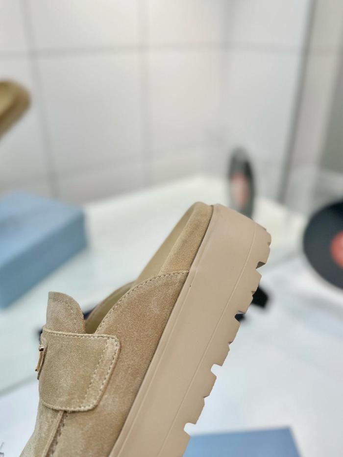 PRADA Closed Toe Slippers Women's Umber