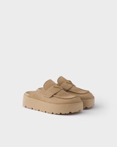 PRADA Closed Toe Slippers Women's Desert Yellow
