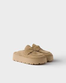 PRADA Closed Toe Slippers Women's Umber