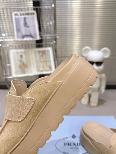 PRADA Closed Toe Slippers Women's Desert Yellow