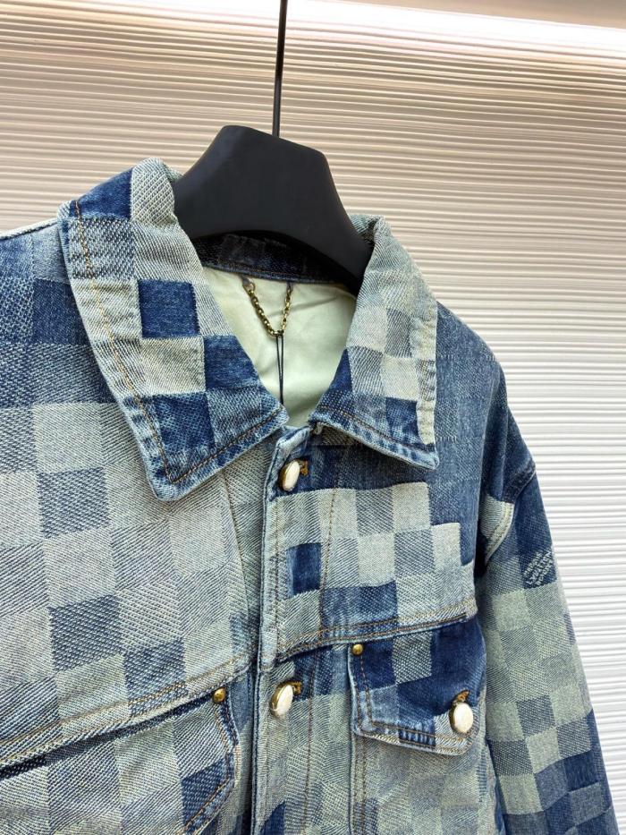 LOUIS VUITTON Damier Damoflage Classic Denim Jacket