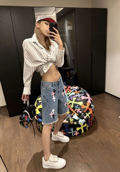 Chrome Hearts Denim Shorts Unisex