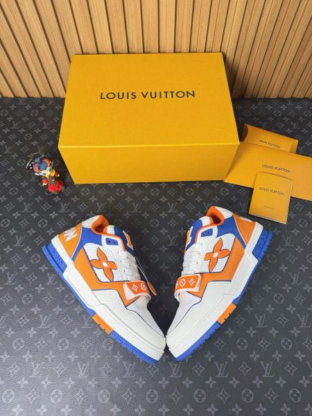 LOUIS VUITTON Trainer Low top Skateboard Shoes Men's Orange