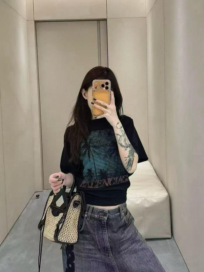 Balenciaga Paris Moon Double Front T Shirt