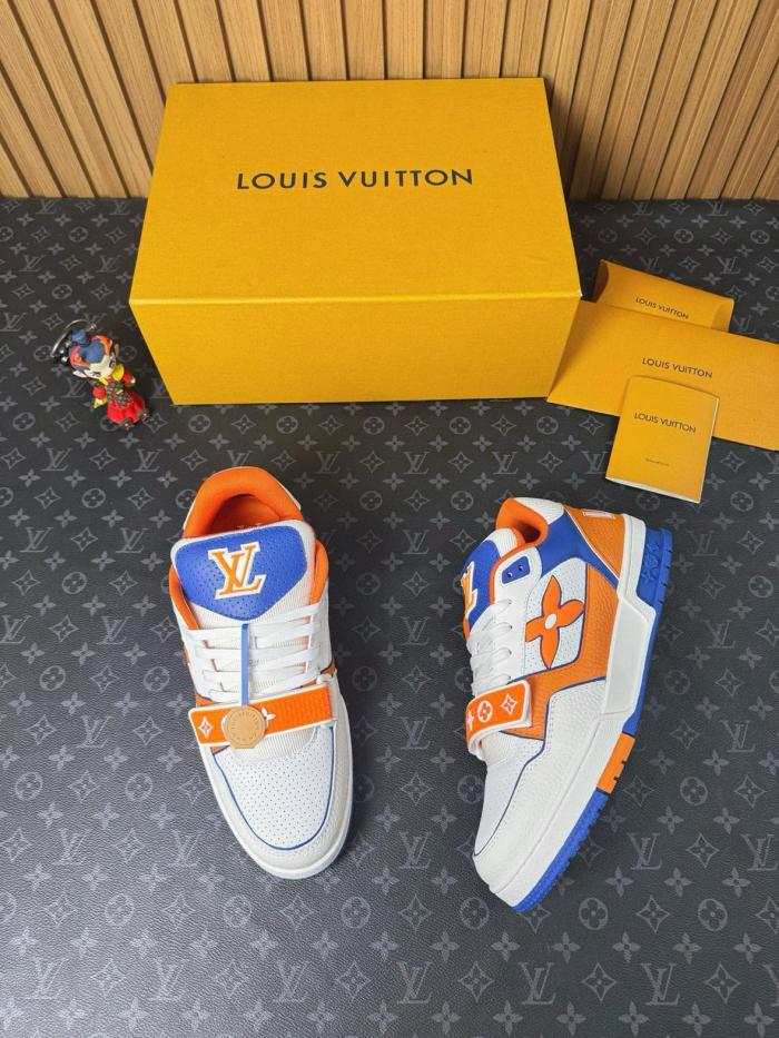 LOUIS VUITTON Trainer Low top Skateboard Shoes Men's Orange