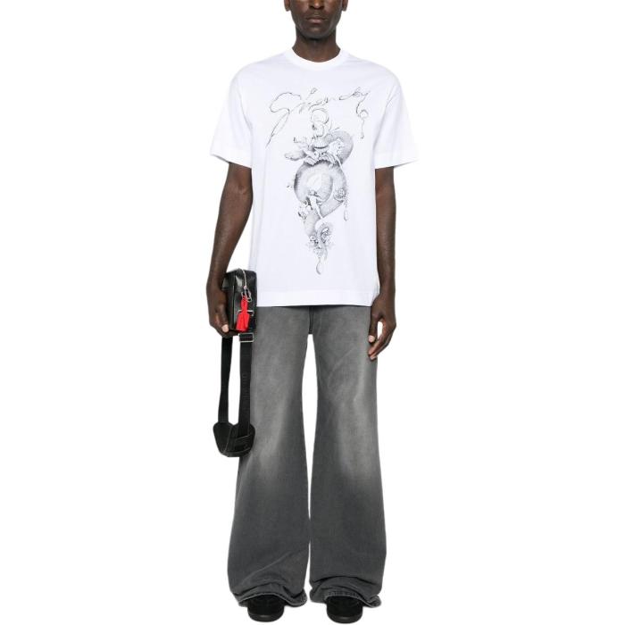 Givenchy Snake Printed Crewneck T Shirt