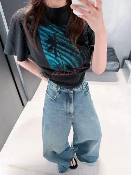 Balenciaga Paris Moon Double Front T Shirt