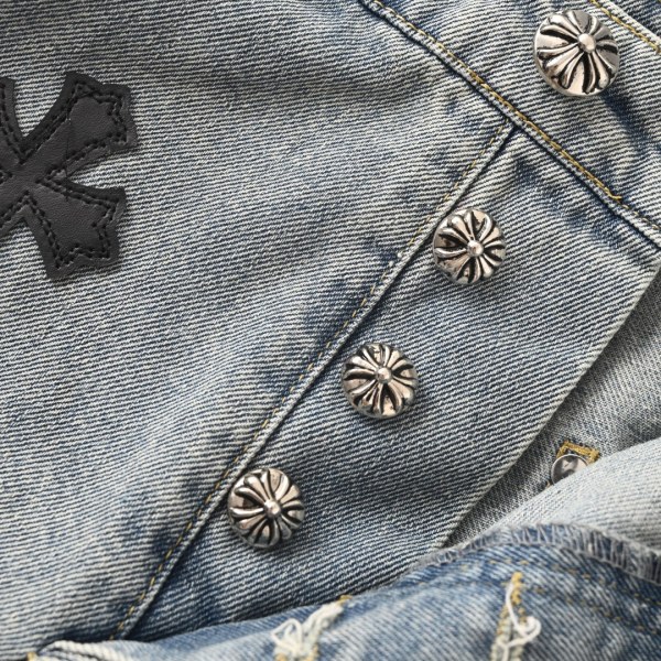 Chrome Hearts Denim Shorts Unisex