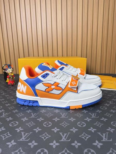 LOUIS VUITTON Trainer Low top Skateboard Shoes Men's Orange