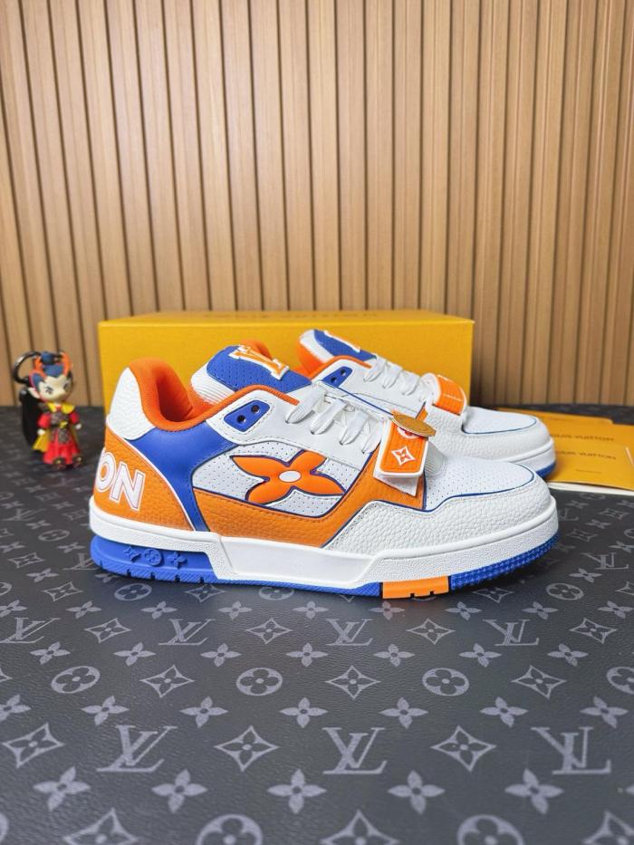 LOUIS VUITTON Trainer Low top Skateboard Shoes Men's Orange