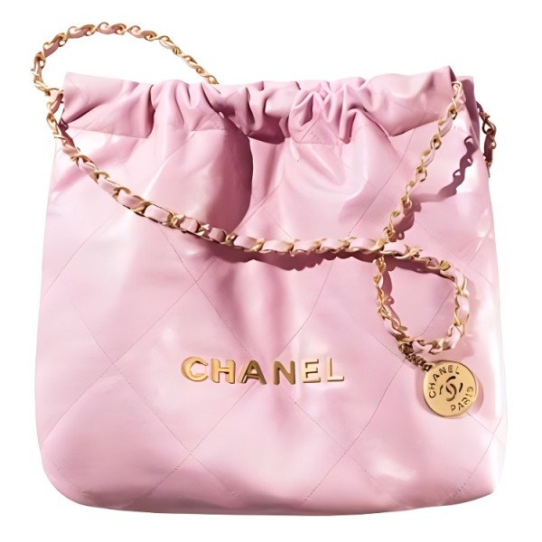CHANEL 22Bag Smooth Finish Calfskin Portable Crossbody Bag, Shoulder Bag Small Women's Pink AS3260-B08037-NH622 size 35*37*7cm 