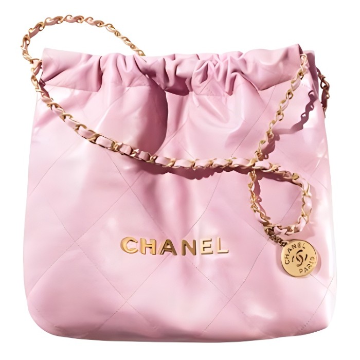 CHANEL 22Bag Smooth Finish Calfskin Portable Crossbody Bag, Shoulder Bag Small Women's Pink AS3260-B08037-NH622 size 35*37*7cm 