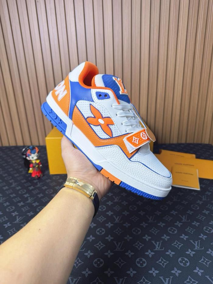 LOUIS VUITTON Trainer Low top Skateboard Shoes Men's Orange