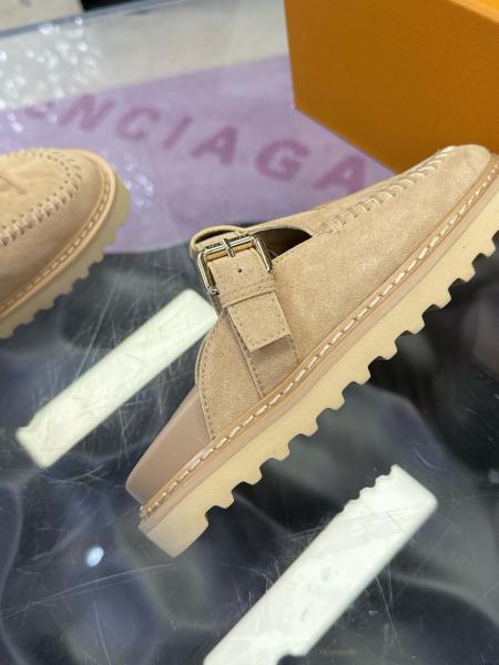 LOUIS VUITTON Colorado Closed Toe Slippers Women's Beige
