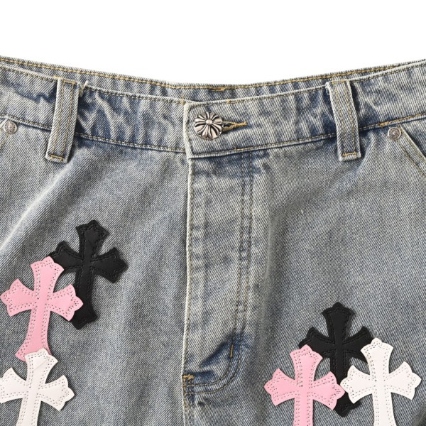 Chrome Hearts Denim Shorts Unisex