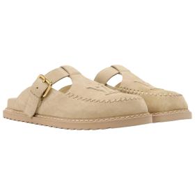 LOUIS VUITTON Colorado Closed Toe Slippers Women's Beige
