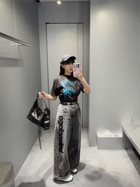 Balenciaga Paris Moon Double Front T Shirt