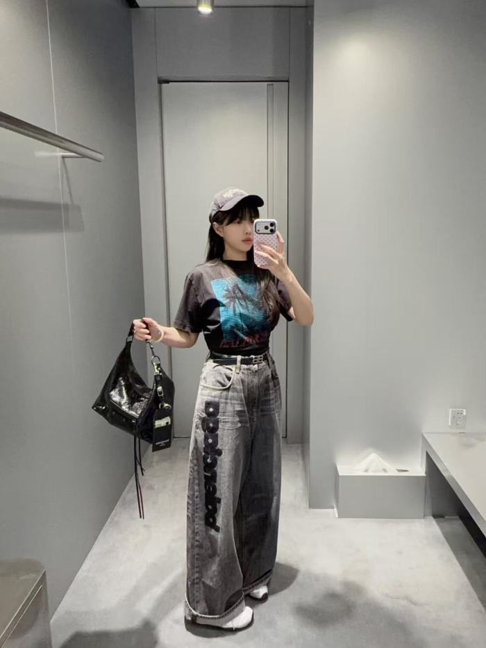 Balenciaga Paris Moon Double Front T Shirt