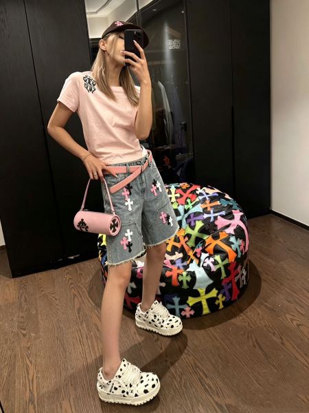 Chrome Hearts Denim Shorts Unisex