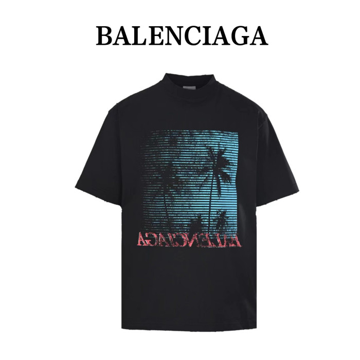 Balenciaga Paris Moon Double Front T Shirt