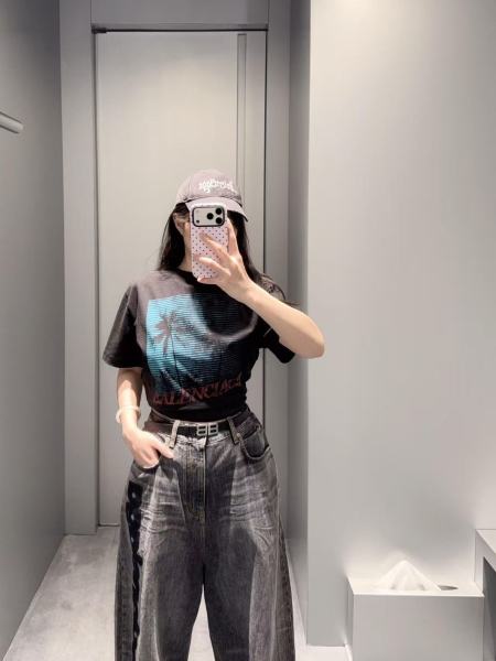 Balenciaga Paris Moon Double Front T Shirt