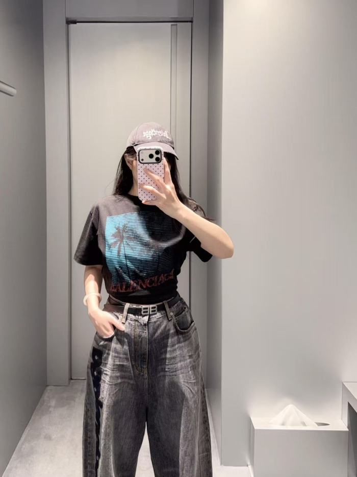Balenciaga Paris Moon Double Front T Shirt
