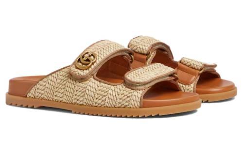GUCCI Slide Slippers Brown