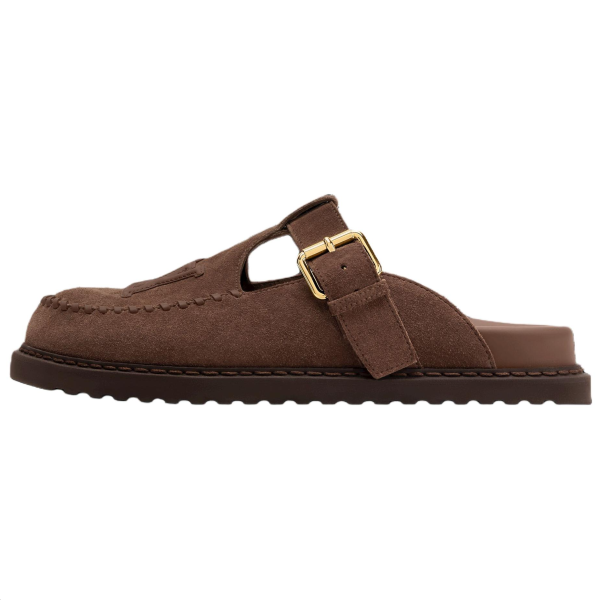 LOUIS VUITTON Colorado Closed Toe Slippers Women's Brown