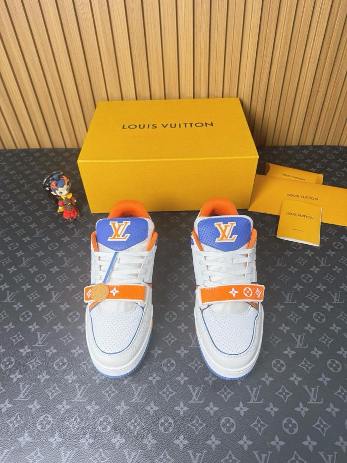LOUIS VUITTON Trainer Low top Skateboard Shoes Men's Orange