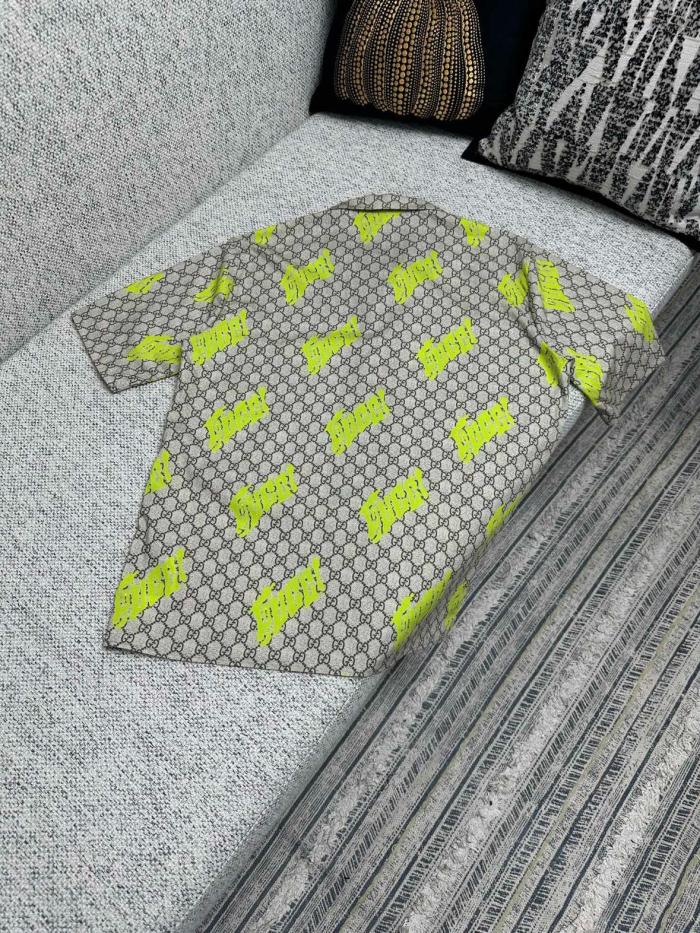 GUCCI Printed Cotton Poplin Bowling Shirt