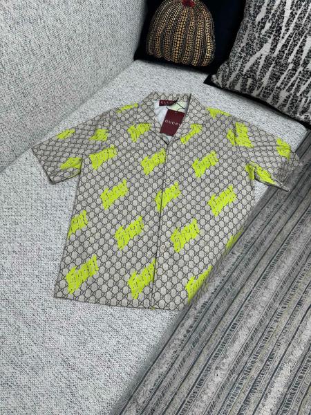 GUCCI Printed Cotton Poplin Bowling Shirt