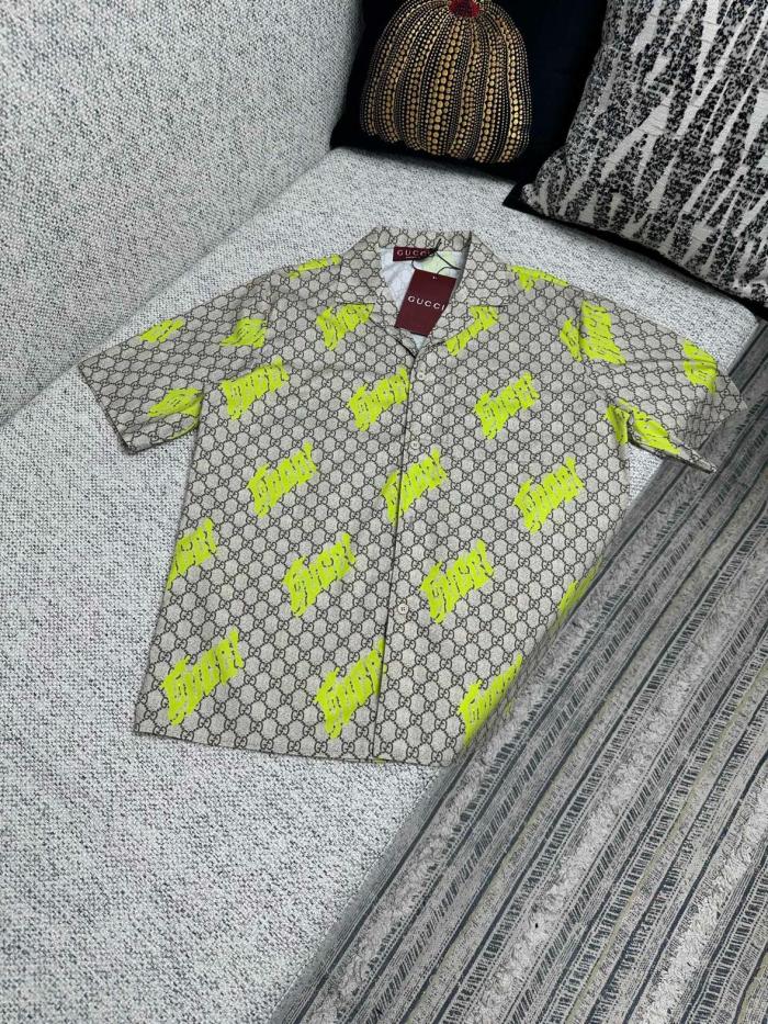 GUCCI Printed Cotton Poplin Bowling Shirt