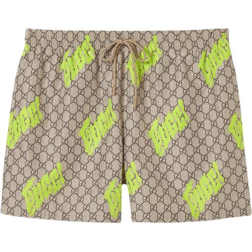 GUCCI Printed Technical Poplin Swim Shorts