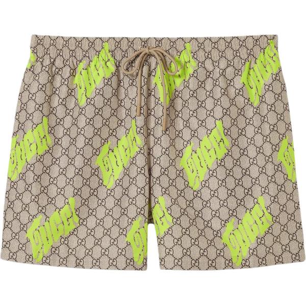 GUCCI Printed Technical Poplin Swim Shorts