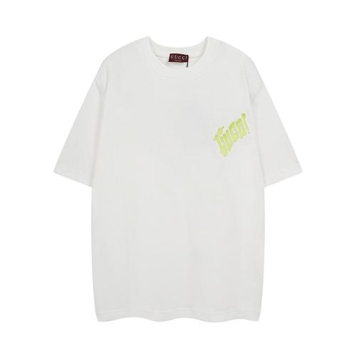 GUCCI Embroidered Cotton Jersey T shirt
