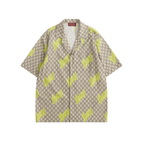 GUCCI Printed Cotton Poplin Bowling Shirt