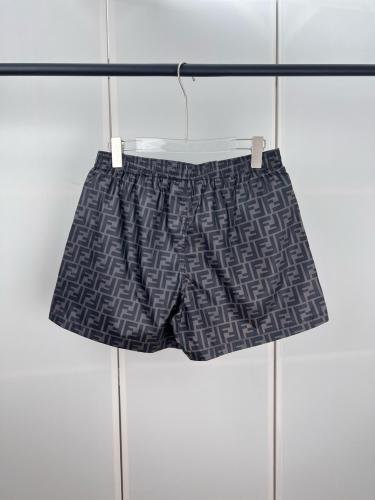 FENDI Mens Swim Shorts Tech Fabric Black