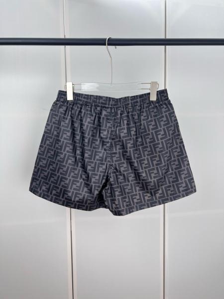 FENDI Mens Swim Shorts Tech Fabric Black