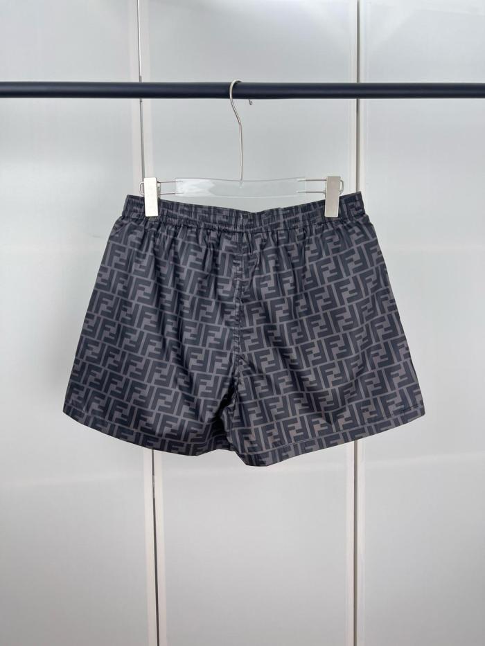 FENDI Mens Swim Shorts Tech Fabric Black