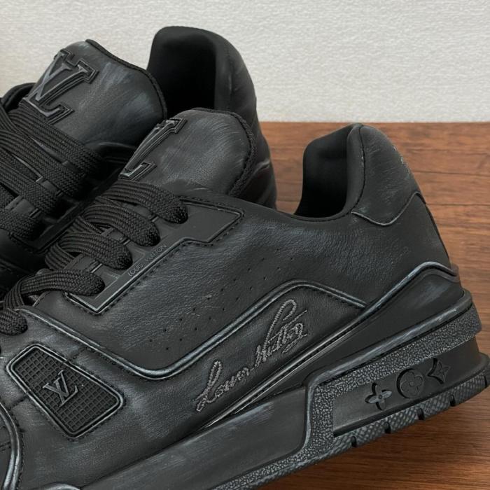 LOUIS VUITTON Trainer Low top Skateboard Shoes Black