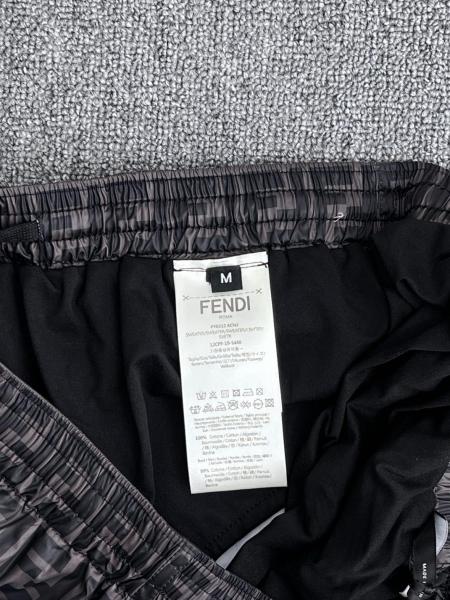 FENDI Mens Swim Shorts Tech Fabric Black
