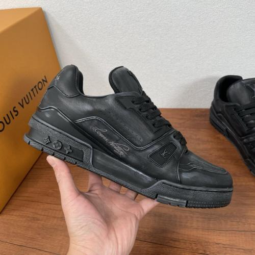 LOUIS VUITTON Trainer Low top Skateboard Shoes Black