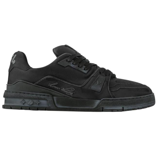 LOUIS VUITTON Trainer Low top Skateboard Shoes Black