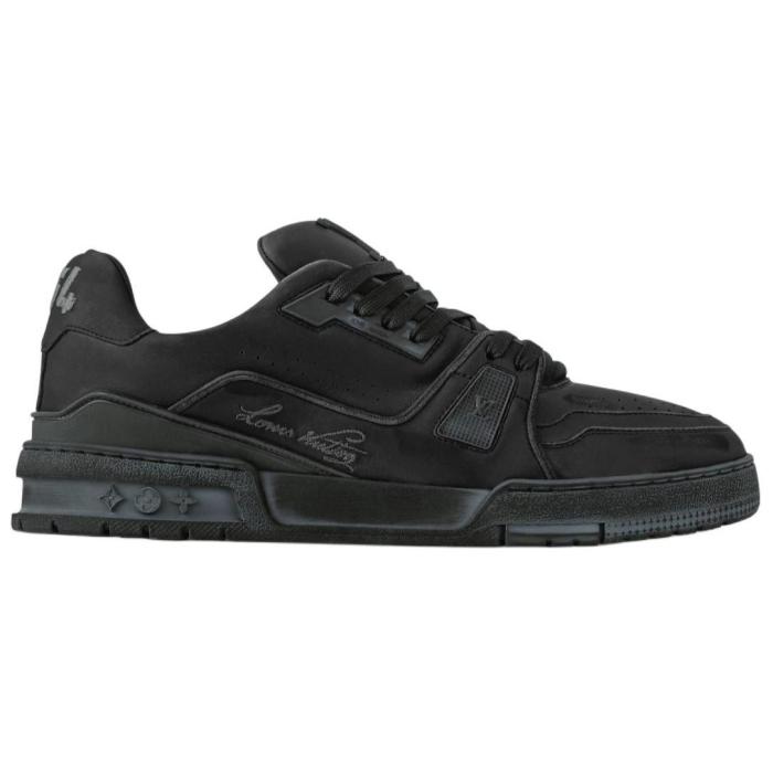 LOUIS VUITTON Trainer Low top Skateboard Shoes Black