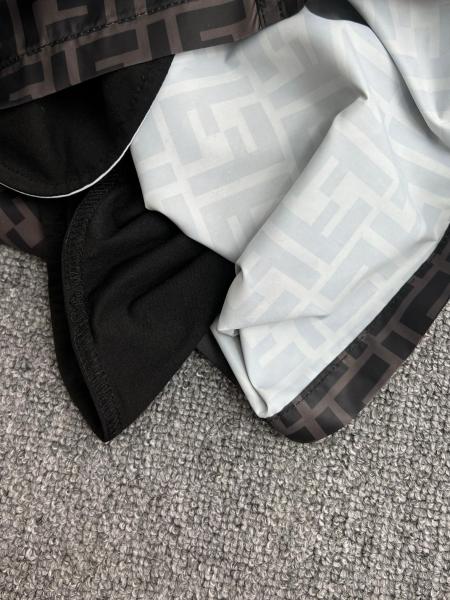 FENDI Mens Swim Shorts Tech Fabric Black