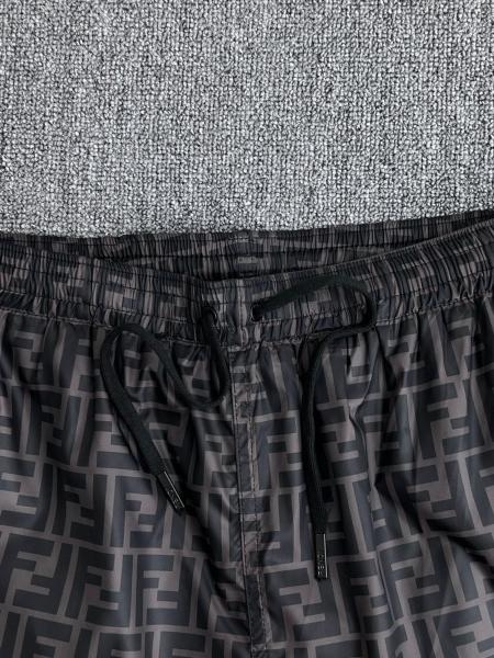 FENDI Mens Swim Shorts Tech Fabric Black