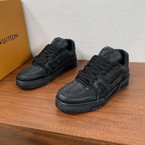 LOUIS VUITTON Trainer Low top Skateboard Shoes Black