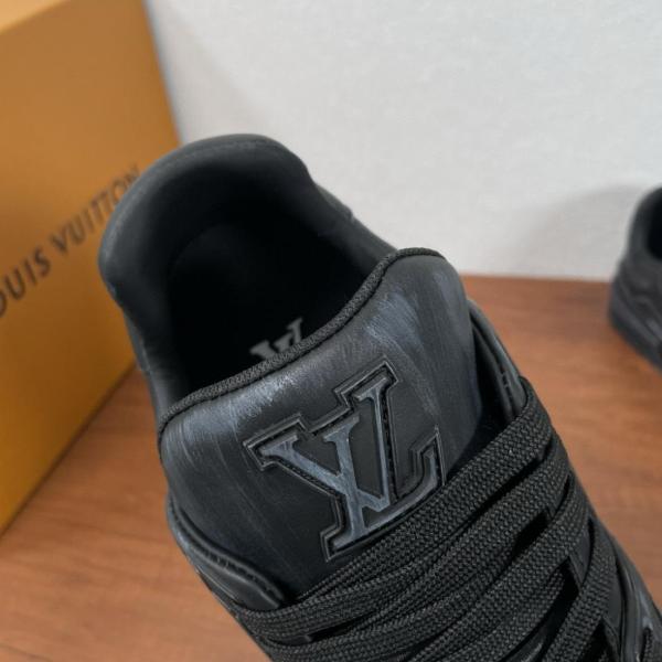 LOUIS VUITTON Trainer Low top Skateboard Shoes Black