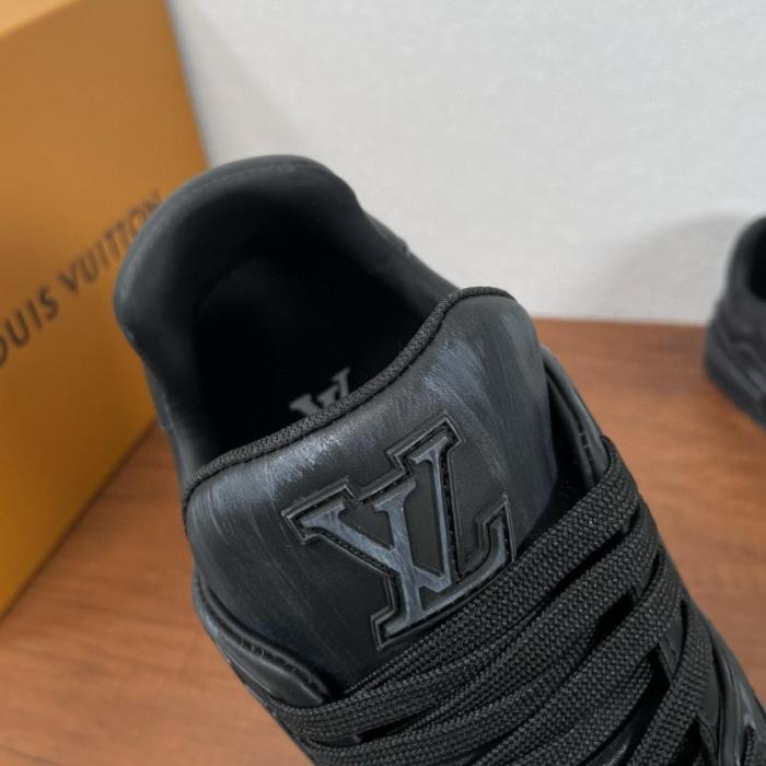 LOUIS VUITTON Trainer Low top Skateboard Shoes Black